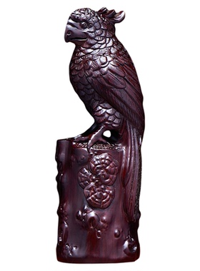 黑檀木中式办公室手工匠人鹦鹉