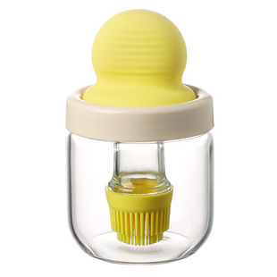 刷油刷子食品级耐高温厨房家用刷盖一体油刷瓶玻璃烧烤硅胶刷油壶