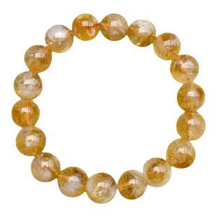 明星同款天然黄水晶手链女款招财转运珠甜美水晶手串饰品小娘串珠