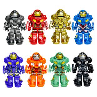 漫威复联超级英雄系列钢铁侠反浩克装甲积木人仔拼装玩具男孩礼物