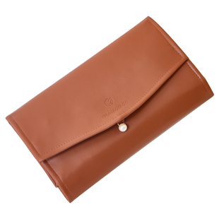 皮质首饰收纳包便携黄金戒指项链高档精致大容量收纳卷袋旅行神器