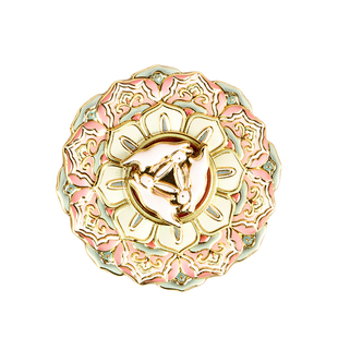 敦煌三兔共耳好运转转金属旋转冰箱贴藻井徽章创意博物馆文创礼品