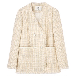 【线上专享】HPLY荷比俪2025冬新款女经典小香粗花呢白鹅绒羽绒服