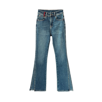 超模裤！闭眼入~岩绒喇叭牛仔裤