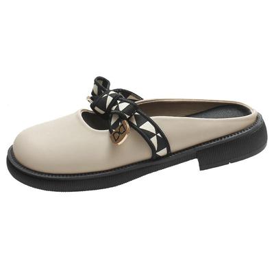 包头半拖鞋女外2022时尚平底