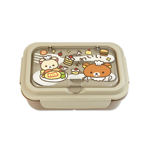 可爱线条狗便携饭盒上班族食品自带勺子筷子便当学生微波炉保鲜盒
