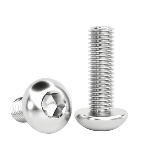 304不锈钢圆头内六角螺丝半圆头螺栓盘头螺钉M2M2.5M3M4M5M6M8M10