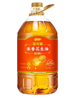 金龙鱼浓香花生油4L花生浓香食用油炒菜物理压榨一级健康4升大桶