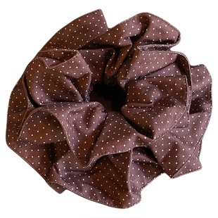 小香风波点 复古气质丸子头大肠发圈女高级感2026正流行扎头发饰