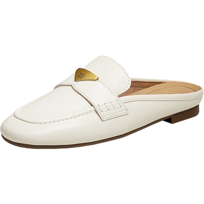 TATA他她小金豆休闲平底穆勒鞋女鞋气质复古包头拖鞋新款7QCB4BH5