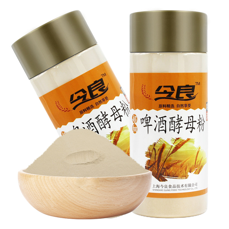 今良超细啤酒酵母粉200g纯粉冲饮粉冲泡代餐粉搭配小麦胚芽食品级