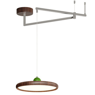 欧赢明眸法式吊灯中古复古原木风全光谱护眼可移位摇臂餐厅吊灯