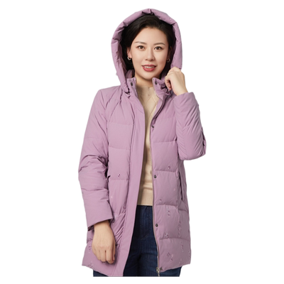 葵牌新款妈妈装白鸭绒女式羽绒服中长款加厚洋气保暖中老年女装