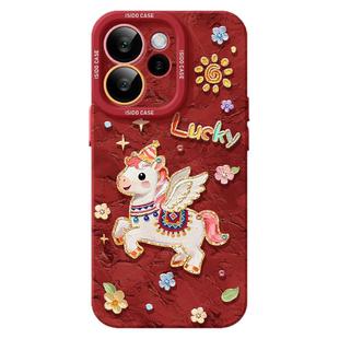 油画飞马适用opporeno15手机壳2026新款女款reno15pro新年15全包13pro硅胶12防摔11本命年10红色9马年8外壳