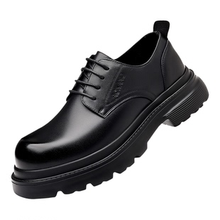 奥康男鞋春秋季新款休闲皮鞋男款真皮商务正装厚底轻便百搭大头鞋