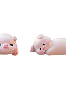 趴着屏幕上的小猪摆件可爱