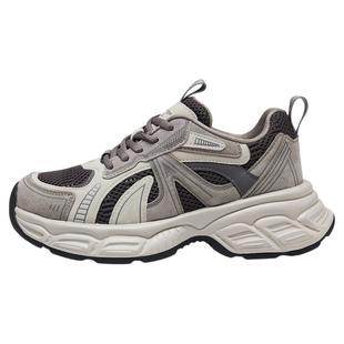 老爹鞋女厚底增高显脚小秋冬季加棉休闲女款真皮百搭轻便运动女鞋