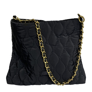 绣格包女2024时尚新款大容量单肩链条包托特包菱格布包休闲子母包