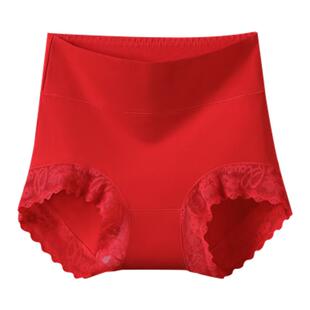 芬腾2026马年本命年红色内裤女士纯棉抗菌全棉裆三角短裤高腰收腹