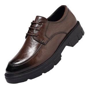 内增高皮鞋男10cm厚底男士增高皮鞋商务正装真皮隐形增高休闲鞋男