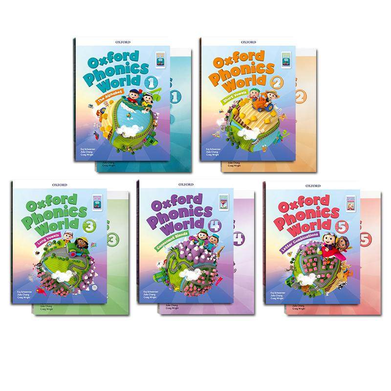 新版牛津自然拼读教材 Oxford Phonics World 1 2 3 4 5 级别 牛津拼读世界全套零基础发音幼少