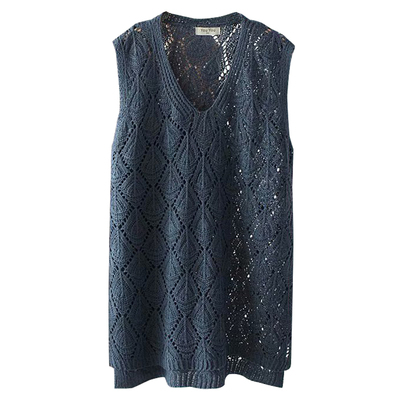 镂空胖mm春装新款百搭风无袖马夹