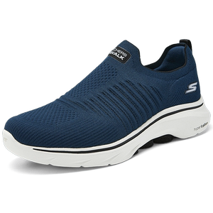 Skechers斯凯奇2024秋新款男鞋轻质一脚蹬健步鞋跑步鞋休闲运动鞋