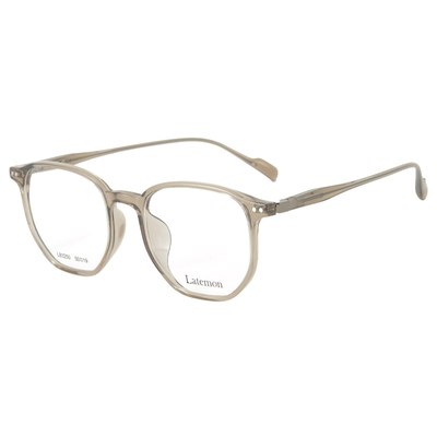 浪特梦近视眼镜女减龄茶色眼镜架多边显瘦光学眼镜可配度数83250