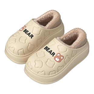 棉拖鞋女款秋冬季2025新款室内外穿情侣居家软底加绒月子包跟棉鞋