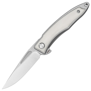 m390粉末钢折叠刀防身牛角柄小刀户外随身水果刀高硬度锋利折刀具