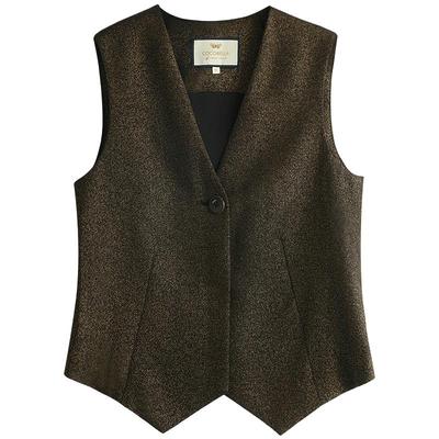 COCOBELLA设计感V领西装马夹