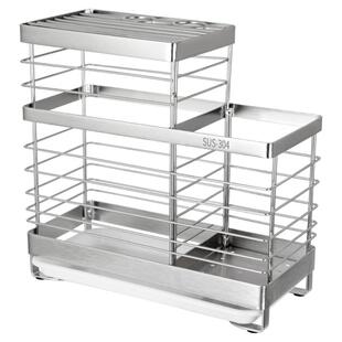 onlycook 304不锈钢刀架筷架一体菜刀筷子置物架厨房刀具收纳架