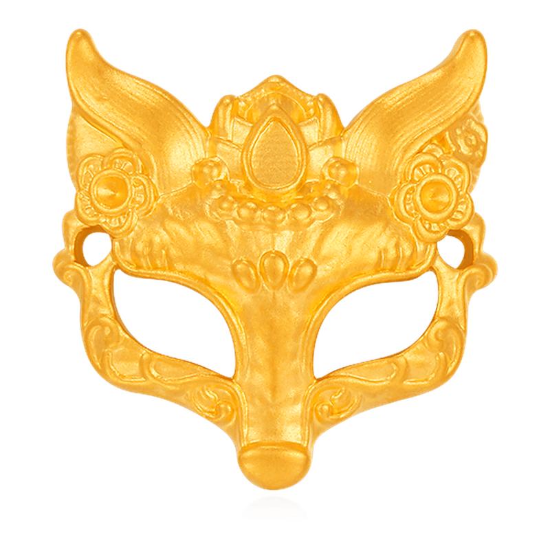 天美珠宝黄金灵狐面具DIY配件