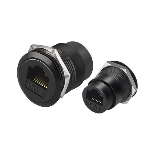 D型对接模块圆形CAT6网线RJ45口网线面板五六类千兆网络网口插座