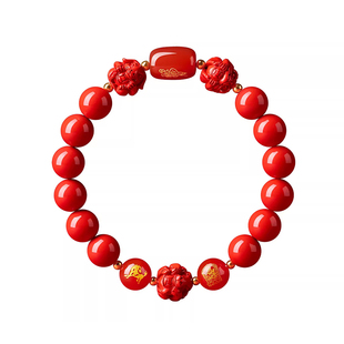 普陀山伴手礼十二生肖朱砂手串马年本命年三合六合手串生肖马手链