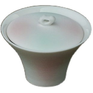 唐颂高档二才盖碗泡茶小茶杯单个白瓷现代简约茶具套组功夫闻香杯