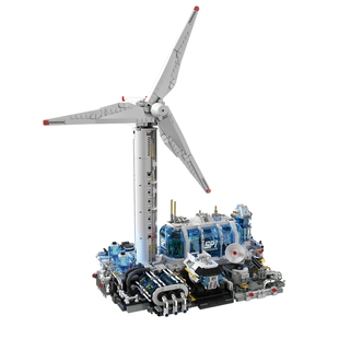 风力发电机高难度拼装积木模型8男孩子生日礼物10新年12益智玩具9