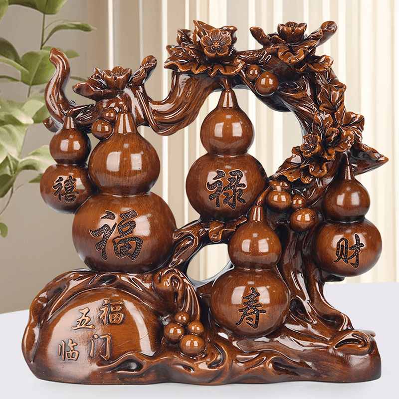 五福临门葫芦摆件客厅电视柜两边中式玄关装饰搬新家乔迁入伙礼物