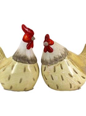 创意陶瓷鸡工艺品摆件小鸡摆设