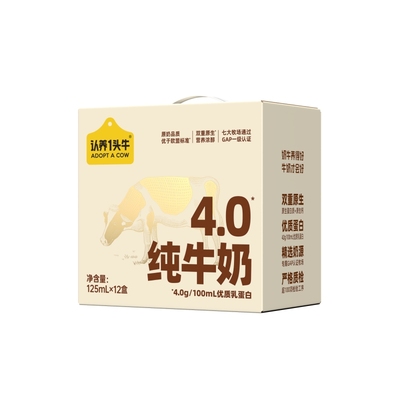 认养一头牛4.0g蛋白纯牛奶棒棒哒