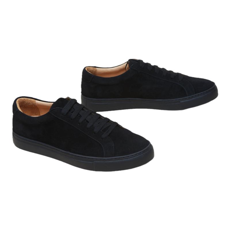 chioryn【翻毛羊皮】青润商务休闲板鞋奢牌平替小黑鞋设计感小众