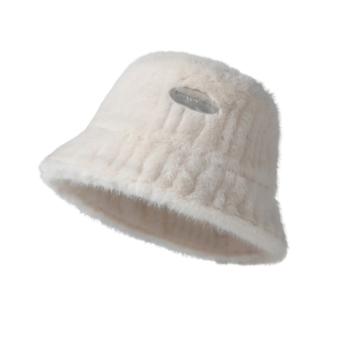 毛绒渔夫帽大头围冬季加厚保暖