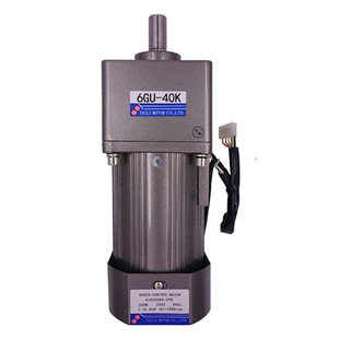 250W调速电机马达交流220V单相配齿轮减速箱6GU-40K带调速器可逆