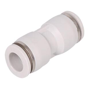 PU气管快速接头直通PV8mm弯角E6三通Y型白色塑料配件大全气泵插头