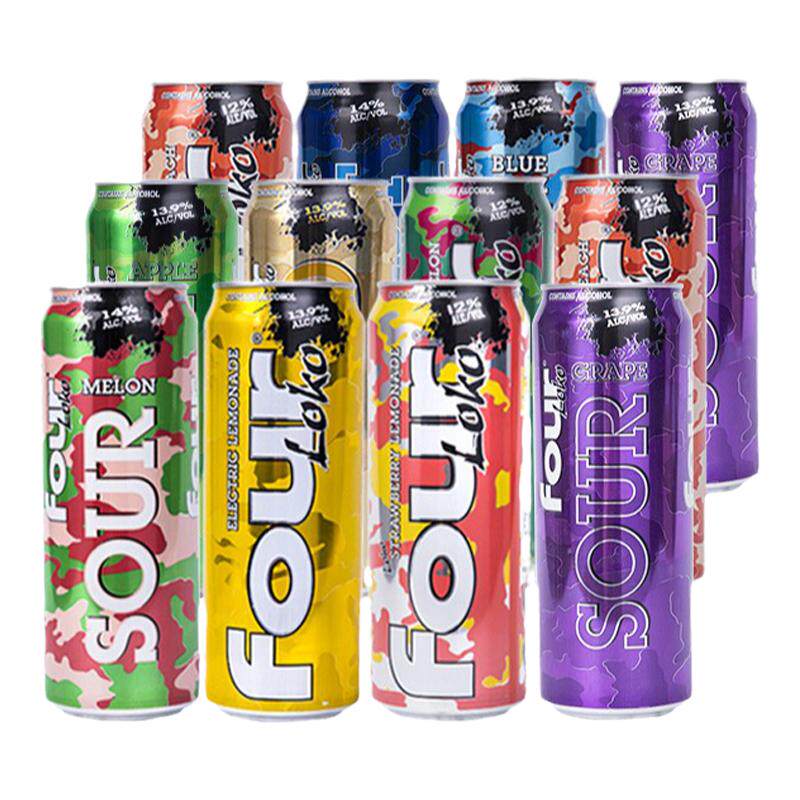 美国四洛克four loko酒蜜桃柠檬预调鸡尾酒695ml高度烈性果味啤酒