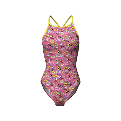 swans女士泳衣SWIMMER联名款专业