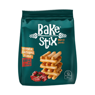 原装进口贝时客非油炸面包棒 烤肠味50g香脆条办公室休闲小零食