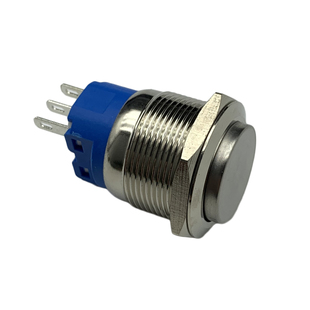 8/12/16/19mm金属开关带线自复位点动按钮启动开关2/两脚高头开关