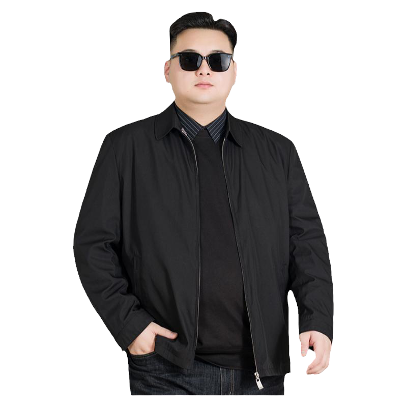 厅局风经典行政夹克男士加肥加大