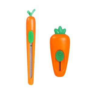 晨光胡萝卜美工刀萝卜刀专用小刀高颜值拆箱刀儿童安全小学生美术课刀裁剪裁纸刻刀手工刀可爱壁纸刀